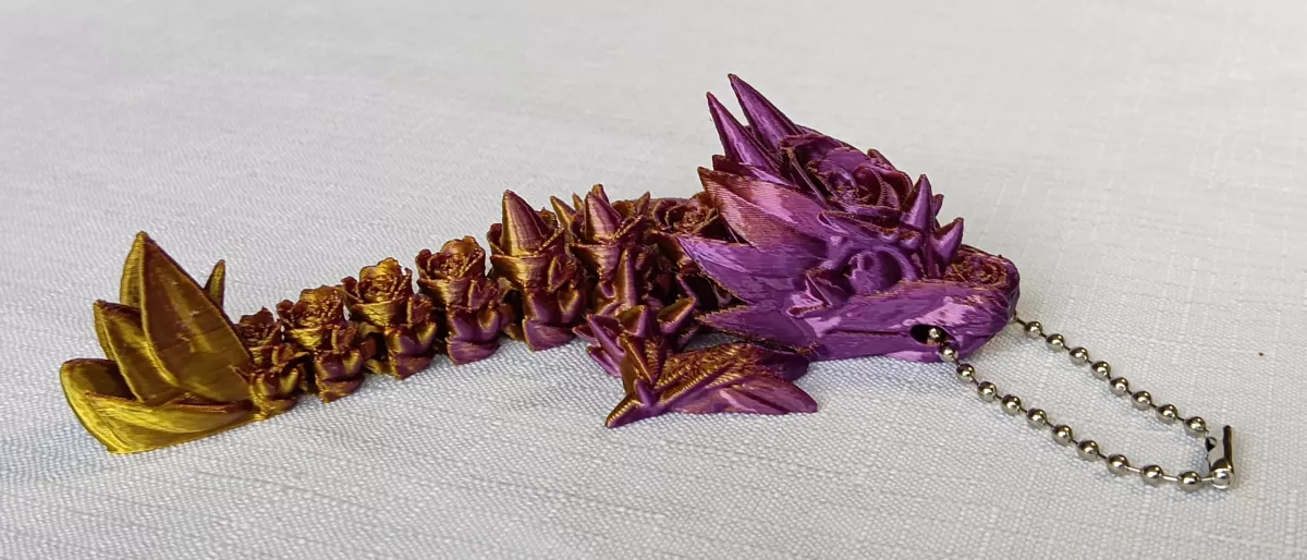 Klíčenka mix 3D - zlatá fialová 3D Stisk