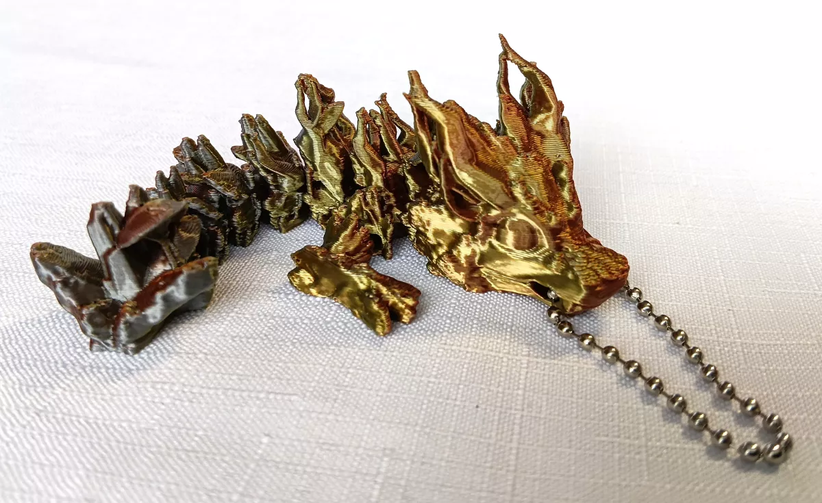 Klíčenka mix 3D - černá zlatá 1 3D Stisk