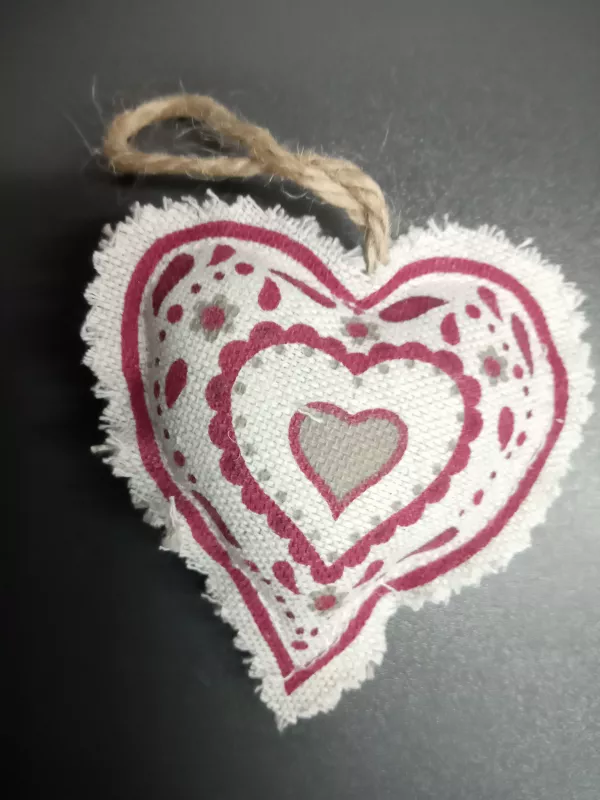 Levandulové srdíčko malé - režné - srdíčko šedé Daneta - chráněná dílna