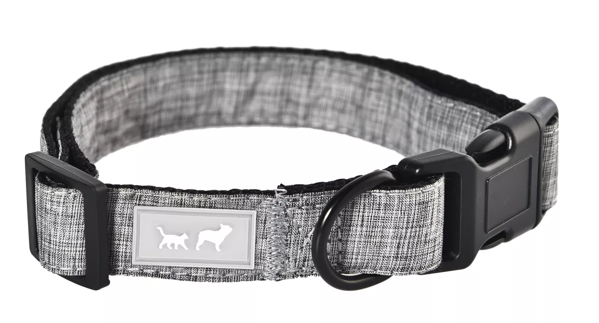 Obojek šedý 1,5 cm OHANA