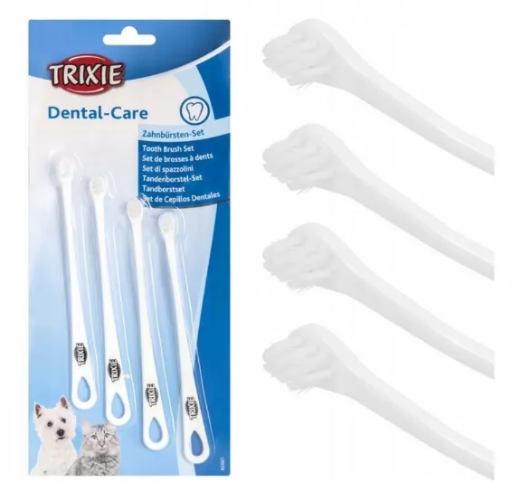 Plastové zubní kartáčky pro psy a kočky