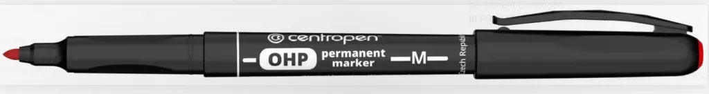 Popisovač permanent M - červený Centropen
