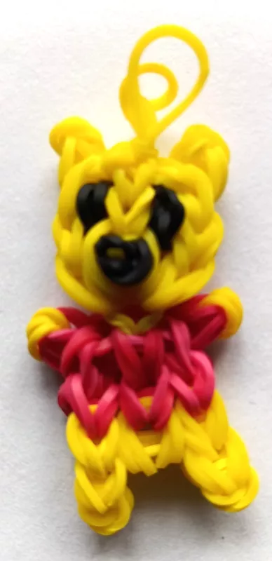 Přívěsek medvídek PÚ z gumiček Lenka Vávrová