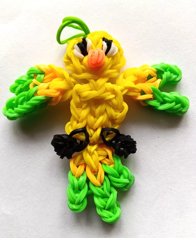 Přívěsek papoušek z gumiček - 2 Lenka Vávrová