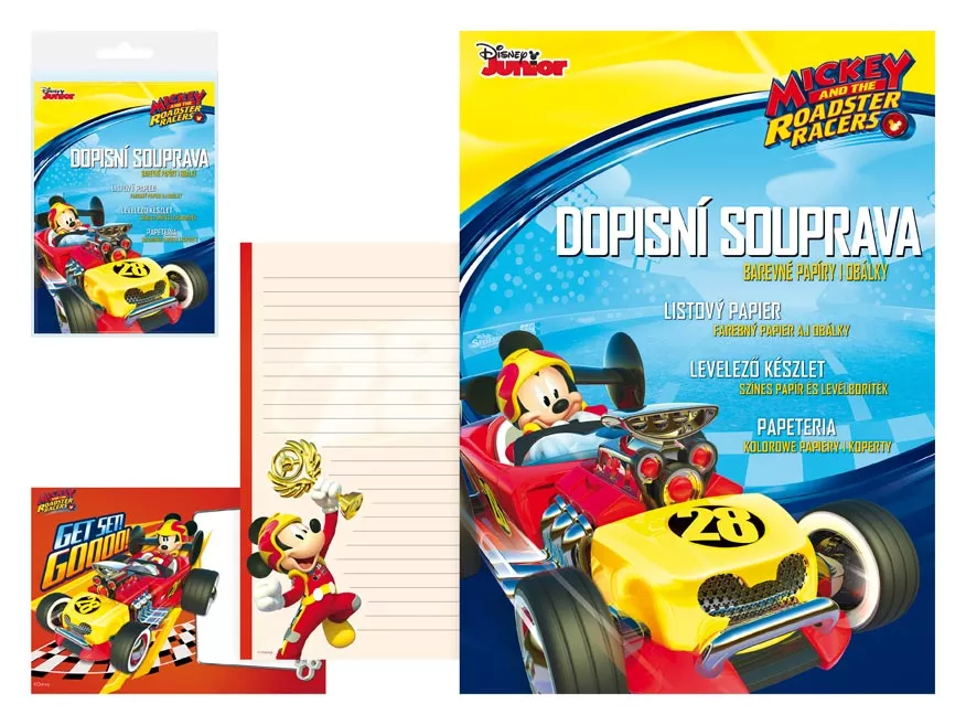 Dopisní souprava Mickey Mouse/Minnie - Mickey a závodní auto MFP paper s.r.o.