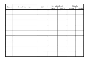Kniha jízd soukromého vozidla A6 OPTYS s.r.o.