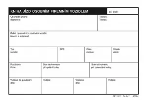 Kniha jízd firemního vozidla A6 OPTYS s.r.o.