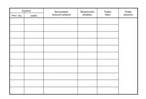 Kniha jízd firemního vozidla A6 OPTYS s.r.o.