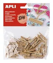 Dřevěné kolíčky 25 x 3 mm - přírodní APLI