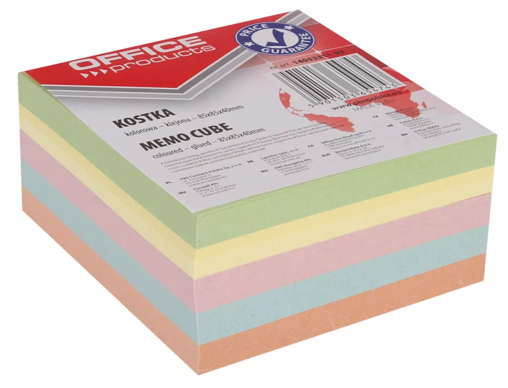 Poznámkový papír náhradní pastelový Office Products