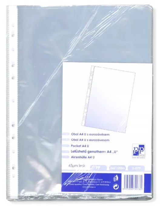 Obal A4 U s eurozávěsem Karton P+P