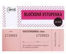 Bločková vstupenka, mix OPTYS s.r.o. Bločková vstupenka, mix OPTYS s.r.o.