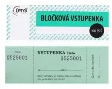 Bločková vstupenka, mix - zelená OPTYS s.r.o.