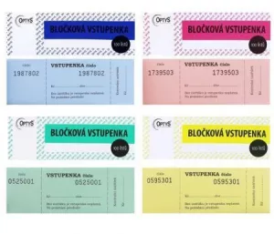 Bločková vstupenka, mix