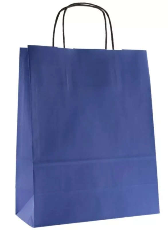 Papírová taška mix - modrá Obaly Vysočina
