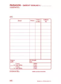 Paragon daňový doklad Baloušek Tisk Paragon daňový doklad Baloušek Tisk