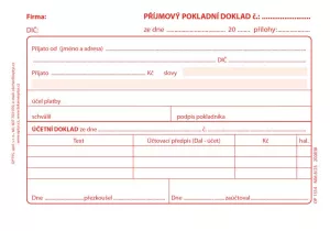 Příjmový doklad A6 OPTYS s.r.o. Příjmový doklad A6 OPTYS s.r.o.