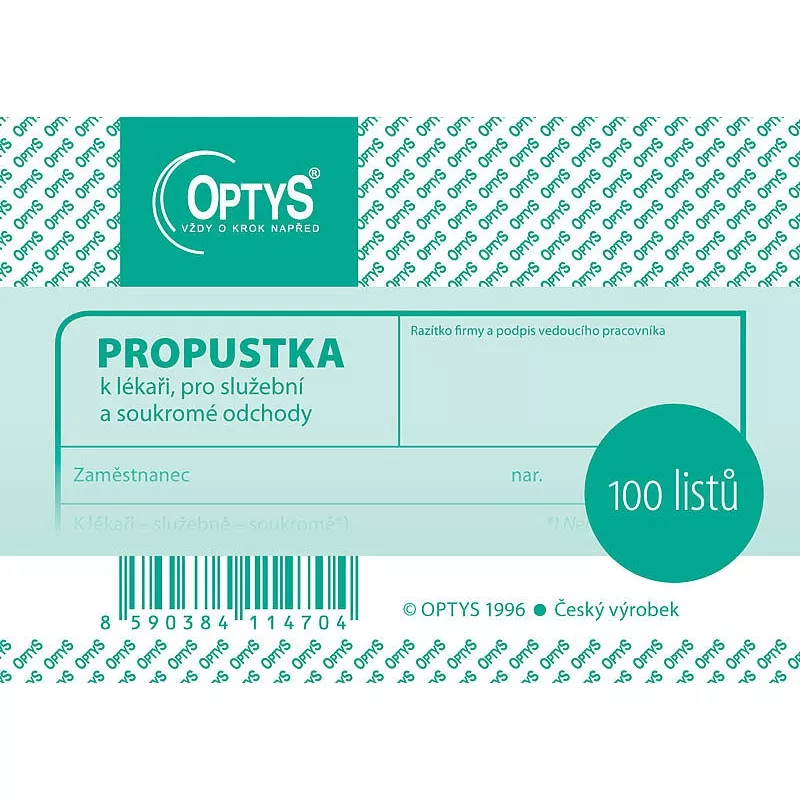 Propustka A7 OPTYS s.r.o.