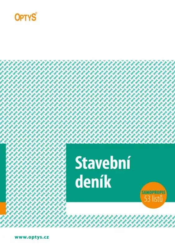 Stavební deník A4 propisovací OPTYS s.r.o.