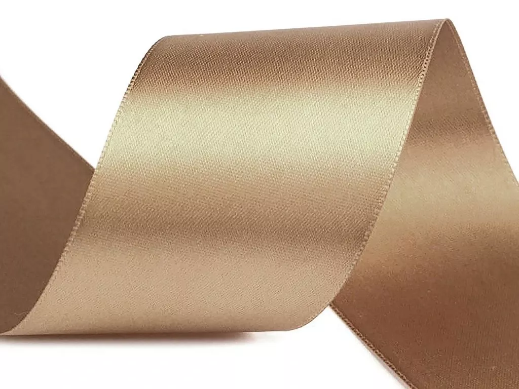 Atlasová stuha oboulícní - béžová STUHA a.s. Dobruška