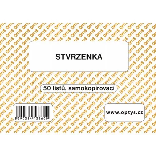 Stvrzenka A6 OPTYS s.r.o.