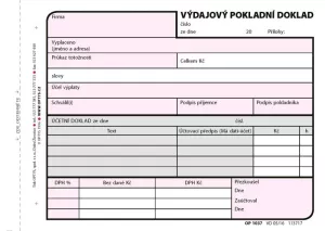 Výdajový doklad A6 OPTYS s.r.o.