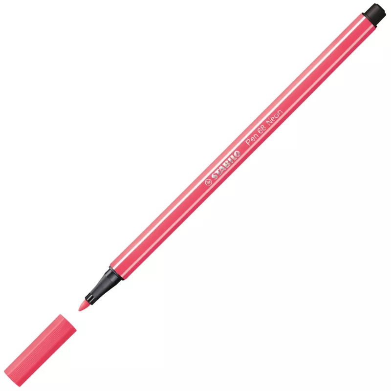 STABILO Pen 68 prémiový vláknový fix - neonově červený