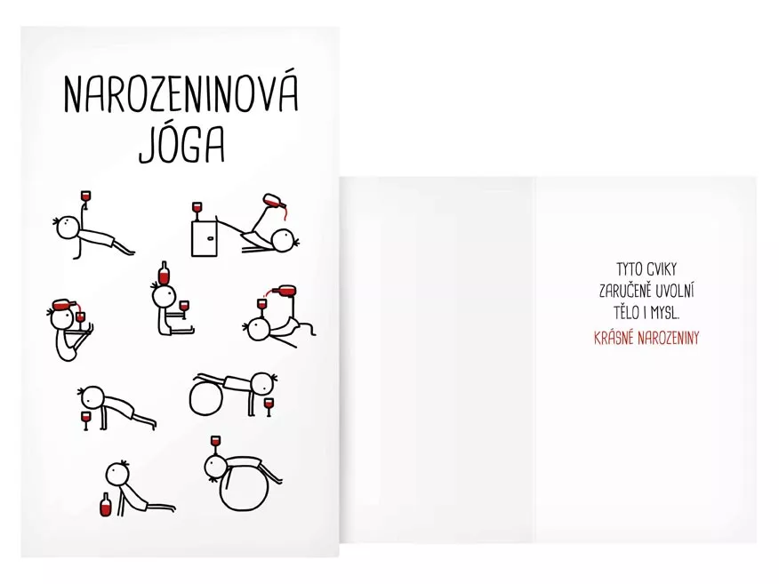 Přání humorné - Narozeninová jóga MFP paper s.r.o.