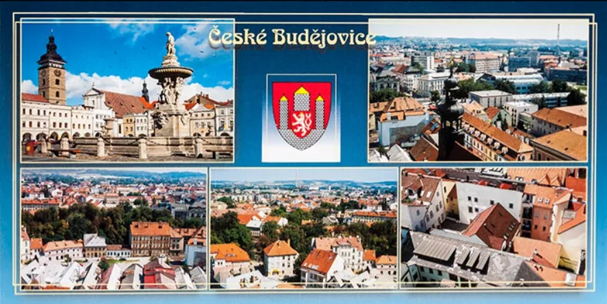 Pohlednice skládaná ČB HERBIA spol. s.r.o