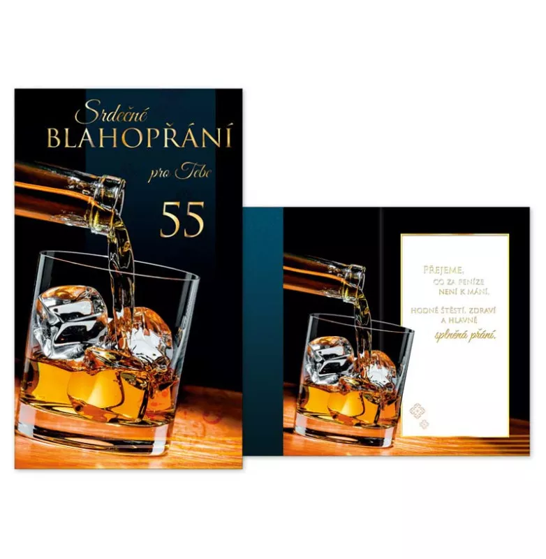 Přání k 55. narozeninám - Whisky