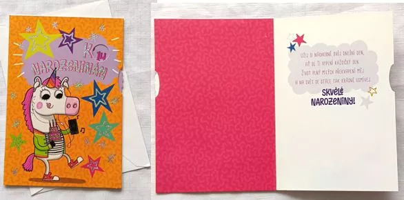 Přání k narozeninám otočné mix - Jedorožec