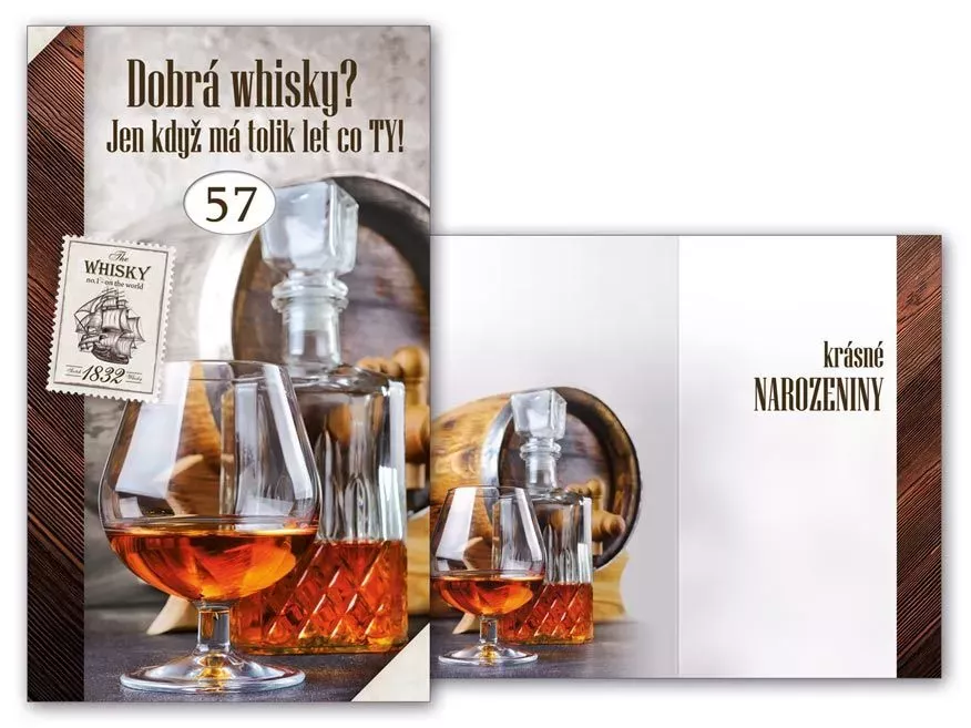 Přání k narozeninám otočné mix - Whisky