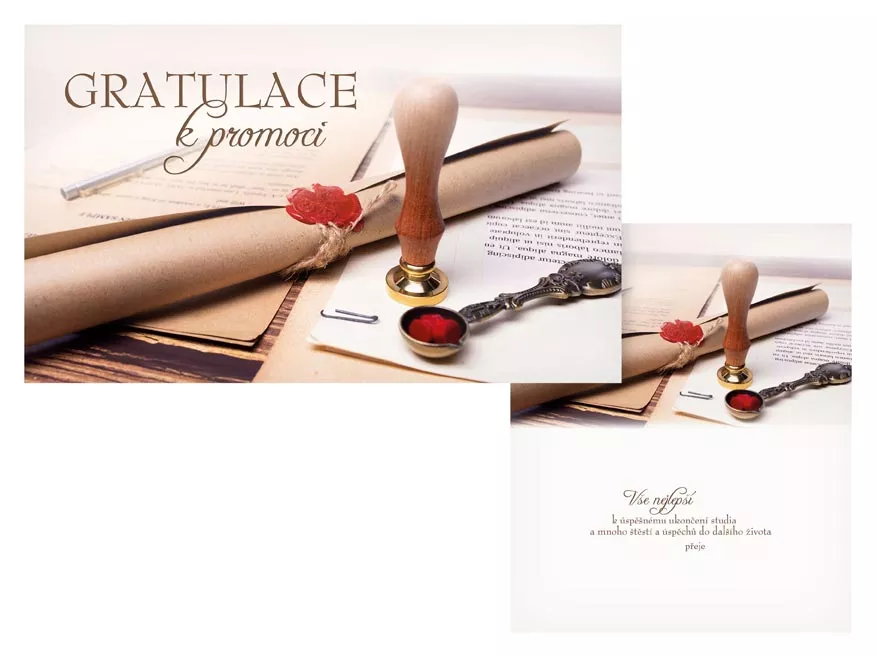 Přání k ukončení studia - Gratulace k promoci 2 MFP paper s.r.o.