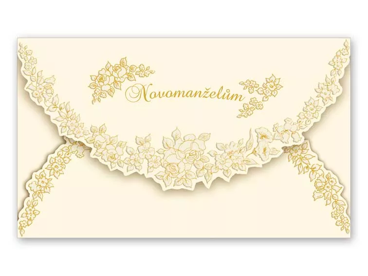 Přání svatební - Novomanželům/ text uvnitř