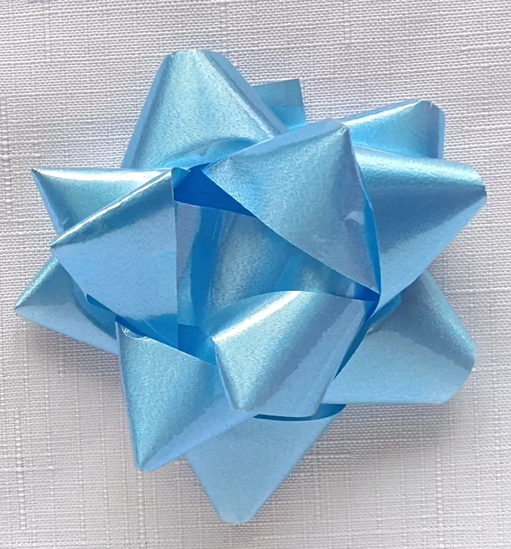 Rozeta 8 cm - světle modrá lesk Paper Design s.r.o.