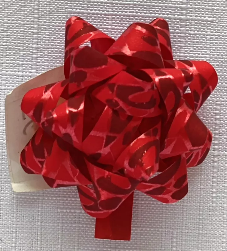 Rozeta 3,5 cm - červená/proužky Alvarak