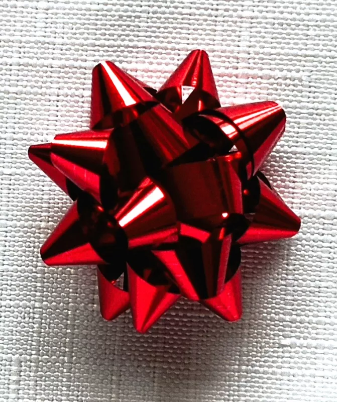 Rozeta mini 2,5 cm - metalická červená