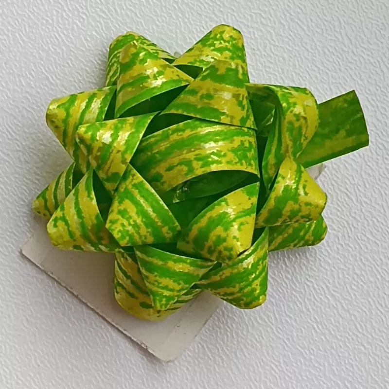 Rozeta 3,5 cm - světle zelená/proužky Alvarak