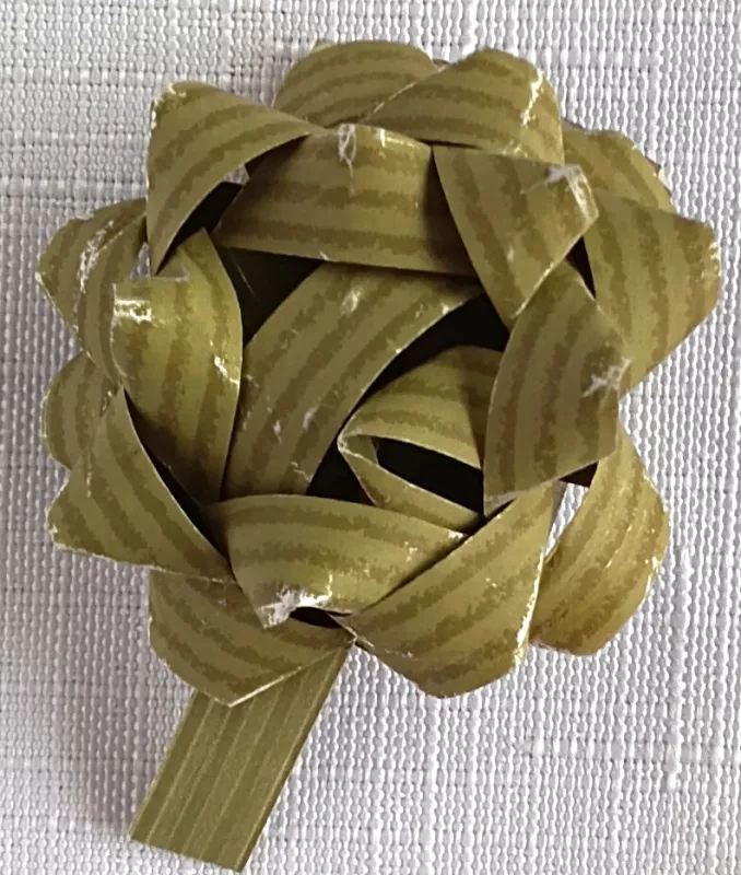 Rozeta 3,5 cm - zlatá/proužky Alvarak