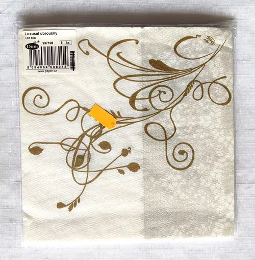Luxusní ubrousky - lea bílá Paper Design