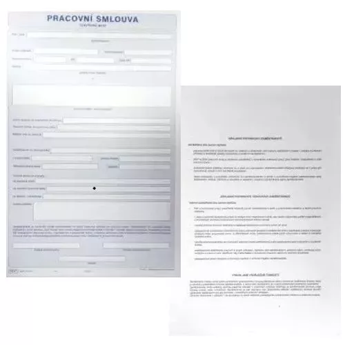 Pracovní smlouva A4 - tiskopis