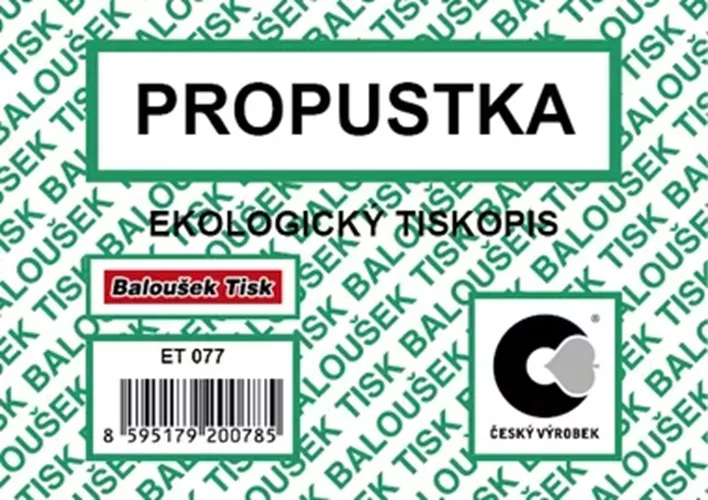 Propustka - ET 077 Baloušek Tisk